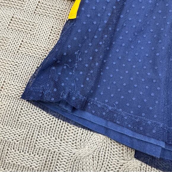 Hanna Andersson Blue Tulle Dress with Colorful Floral Appliqué 4 - Picture 9 of 13